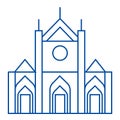 Church sign line icon concept. Church sign flat vector symbol, sign, outline illustration.