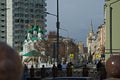 Church of Simeon the Stylite on Novy Arbat Street, Moscow. Royalty Free Stock Photo