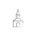 church sketch illustration. Element of wedding icon for mobile concept and web apps. Sketch style church icon can be used for web