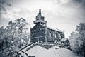 Church on Sleza Mountain during the winter