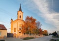 Church in Slovakia village Jablonec at autumn Royalty Free Stock Photo