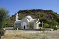 Small village church rhodes island Royalty Free Stock Photo