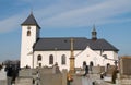 Church and cemetery in Albrechticky