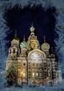 Church on Spilled Blood in Saint Petersburg, Russia. Royalty Free Stock Photo