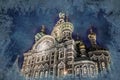 Church on Spilled Blood in Saint Petersburg, Russia. Royalty Free Stock Photo