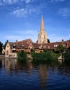 Church spire, Abingdon, England. Royalty Free Stock Photo