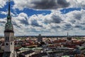 Church spire over Munich, Germany Royalty Free Stock Photo