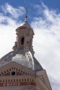 Church Spire Set Against Cloudy Blue Sky Royalty Free Stock Photo