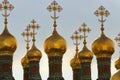 Church Spires at the Kreml in Moscow Royalty Free Stock Photo
