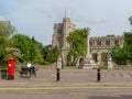 Church Square, Tring including Tring War Memorial and Saint Peter and Saint Paul Parish Church Royalty Free Stock Photo