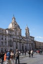 The Church of St Agnes in Agony on the Piazza Navona in Rome Italy Royalty Free Stock Photo