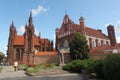 Church of St. Anna in Vilnius and monument of Adam Mickiewicz