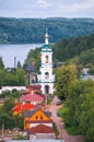 Church of St. Barbara. View of the streets of the old Russian city