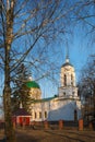 Church of St. Basil Great and St. Elias Chapel in Vasilyevskoye village, Sergiev Posad District, Moscow Region, Russia Royalty Free Stock Photo