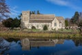 Church of St. Cyr, Stonehouse and the Stroudwater Canal. Near Stroud Gloucestershire, UK