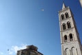 Church of St. Donat. Bell Tower Romanesque cathedral of St Anastasia. Royalty Free Stock Photo