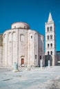 Church of St. Donatus and Bell Tower at the ancient Roman Forum in Zadar, Croatia