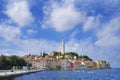 Rovinj - Rovigno, historic part of the city with the Church of Saint Euphemia, Croatia. Royalty Free Stock Photo