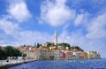 Rovinj - Rovigno, historic part of the city with the Church of Saint Euphemia, Croatia.