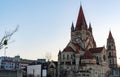 Church St. Francis of Assisi in the evening