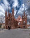 Saint Annes church and Church of St. Francis of Assisi in Vilnius city, Lithuania.