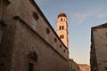 Church of St. Francis During Sunset in the Fortress of Dubrovnik Old Town in Croatia