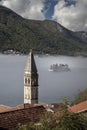 Church and st george island at perast