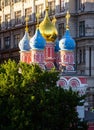 Church of St George in Moscow, Russia. Scenery of old Russian Orthodox temple Royalty Free Stock Photo