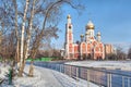 Church of St. George the Victorious in winter, Odintsovo Royalty Free Stock Photo