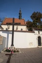 The Church of St Giles and the Cross of Katyn in Krakow Poland