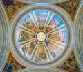 Dome in a side chapel in the Church of Saint Ignatius of Loyola in Rome, Italy.