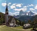 Church of St. Jakob at Ortisei, Italy Royalty Free Stock Photo