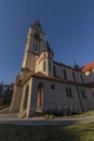 Church of St. Jan Nepomucky in Ceske Budejovice city in south Bohemia