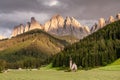 The Church of St. Johann in Ranui at Sunset Royalty Free Stock Photo