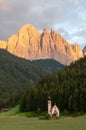 The Church of St. Johann in Ranui at Sunset Royalty Free Stock Photo