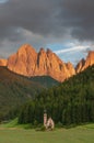 The Church of St. Johann in Ranui at Sunset Royalty Free Stock Photo