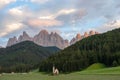 The Church of St. Johann in Ranui at Sunset Royalty Free Stock Photo