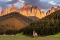 The Church of St. Johann in Ranui at Sunset Royalty Free Stock Photo