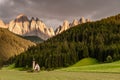 The Church of St. Johann in Ranui at Sunset Royalty Free Stock Photo