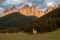 The Church of St. Johann in Ranui at Sunset Royalty Free Stock Photo