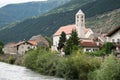 Church St. Johannes in Laas on a cloudy evening in summer