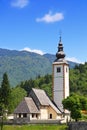 Church of St. John the Baptist near Bohinj Lake, Slovenia Royalty Free Stock Photo