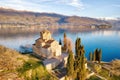 Church of St. John the Theologian -at Kaneo, Ohrid, Macedonia Royalty Free Stock Photo