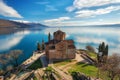 Church of St. John the Theologian -at Kaneo, Ohrid, Macedonia Royalty Free Stock Photo