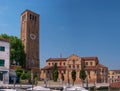 Church of St. Mary and Donat on the island of Murano. Venice, Italy. The Cathedral of Santa Maria e San Donato, built in