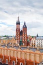 Church of St. Mary in the main Market Square. Krakow. Royalty Free Stock Photo