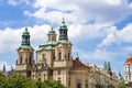 Church of St. Mikulas in Prague. Church of St. Nicholas in the Old Town Square. Architecture of Prague