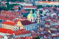 Church of St. Mikulasha from the Petrin tower, Czech Republic.