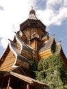 Church of St. Nicholas in Izmailovsky Kremlin Kremlin in Izmailovo. Traditional russian wooden architecture. Moscow, Russia Royalty Free Stock Photo