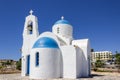 Church of St. Nicholas on Kalamis Beach, in Protaras Cyprus Royalty Free Stock Photo